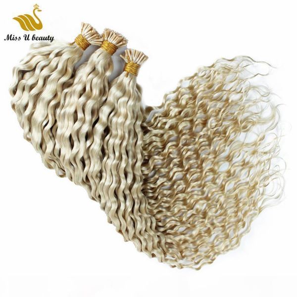 

platinum color curly hair extensions keratin prebonded human hair cuticle aligned remy hair 100g a pack 0.5 0.8 1g per strand, Black