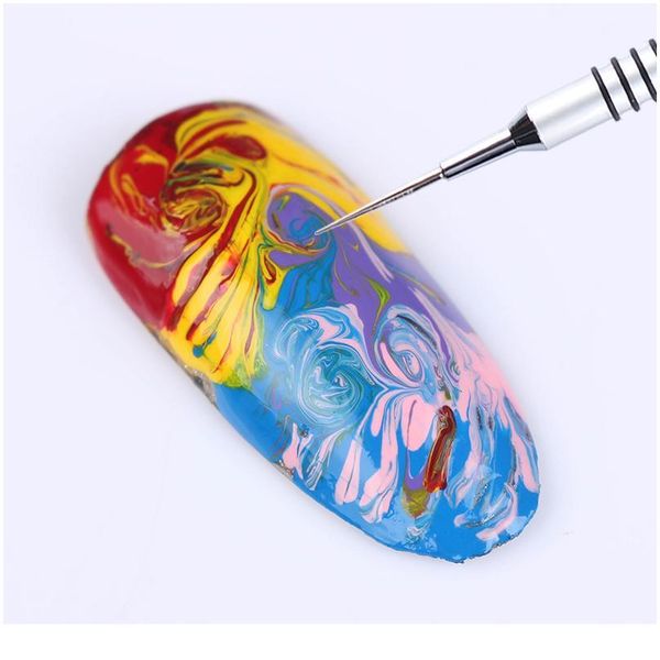 

1pc acrylic dye painting pen silver drawing flower brush nail art tool 1pc wmtxdz