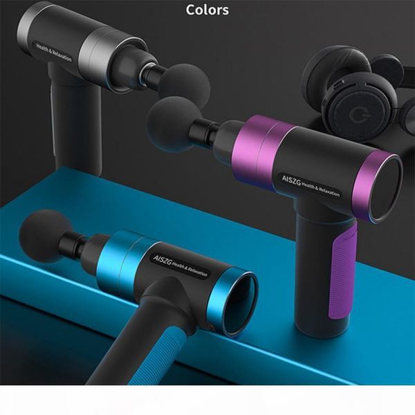 

usb smart electric massage gun fitness deep muscle massage percussive vibration 6800r relaxing fascial gun
