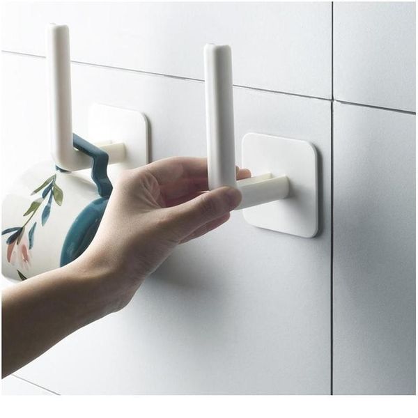 

self adhesive hooks stick wall hooks multifunctional wall-mounted shelf seamless hanging hook for kitchen self adhesi bbyemn