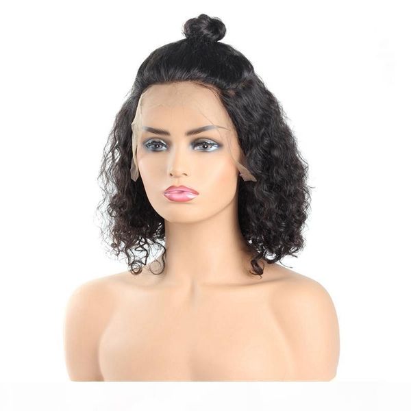 

short bob wigs deep curly bob wig short wig indian curly human hair lace front wigs brazilian human hair wigs, Black;brown