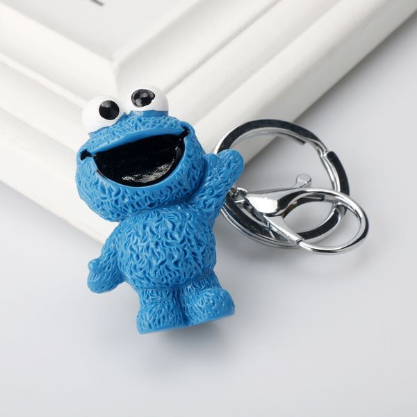 

new 2 styles 5 cm sesame street elmo cookie doll anime collectible keychains pendants children gifts toys