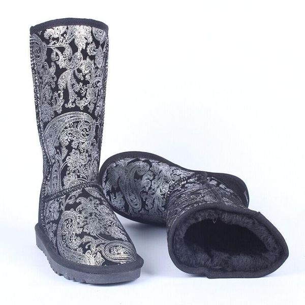 

повседневный snow boots женщины мода водонепроницаемая обувь женской 35-45 мех 2020 зимней кожа высокого keep warm plus высокого качества, Black