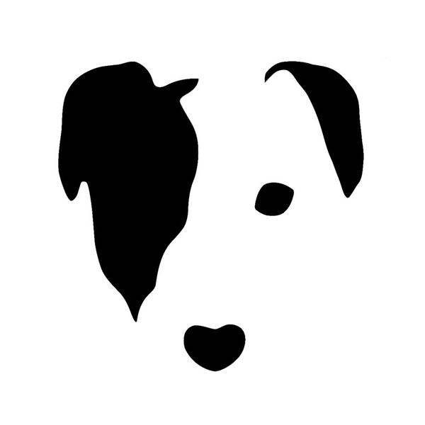 

11.2см * 11,4 см симпатичные джек рассел лицо собака виниловая наклейка наклейки автомобиля черный / серебристый c3-0475