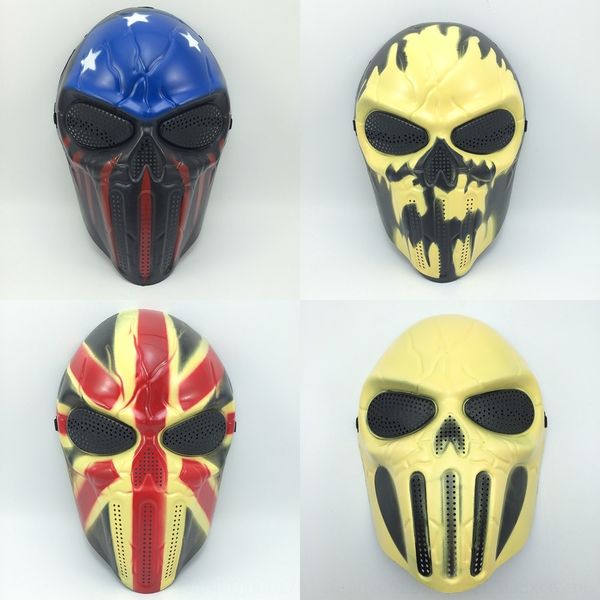 

n1ube halloween chief protective full skeleton iron face protective mask real cs horror movie mask props ubfgw