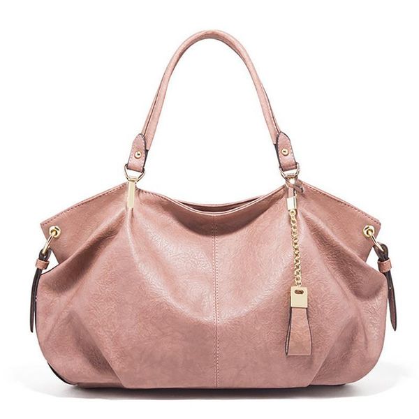 

large capacity pu leather ladies handbag creative pure color fashion handle bag shoulder handbag for women ladies