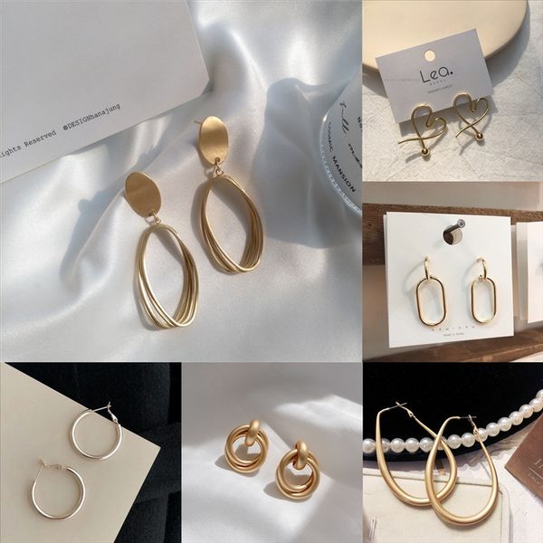

fsa s'steel small earring fine sterling silver earrings for women crystal sutd earing woman concise for pendientes plata de ley mujer, Golden