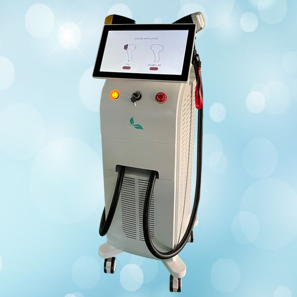 

double laser handle diode laser hair removal system dioder 808 1064 machine, Black