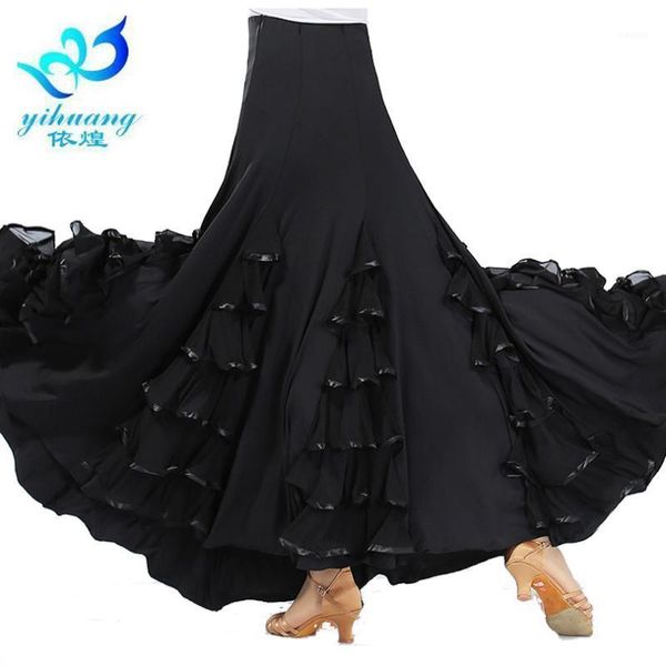 

women ballroom dancing skirt party performance outfits for modern standard waltz tango dance dress spain dancing competition1, Black;red