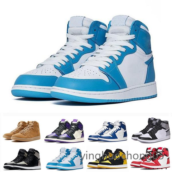 

1 high og light smoke grey basketball shoes multi color unc 1s royal toe mens chicago black mushroom jumpman men sport sneakers yhc6