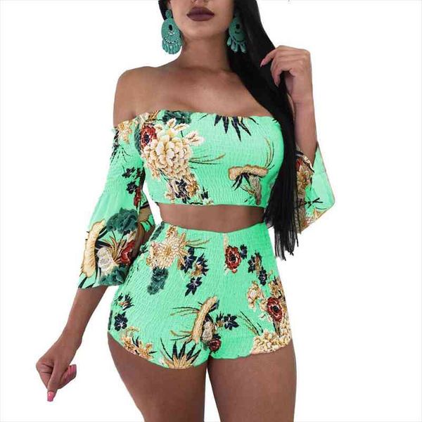 

casual floral print summer jumpsuit women off shoulder two piece elegant rompers women jumpsuit body mujer b9092, Black;white