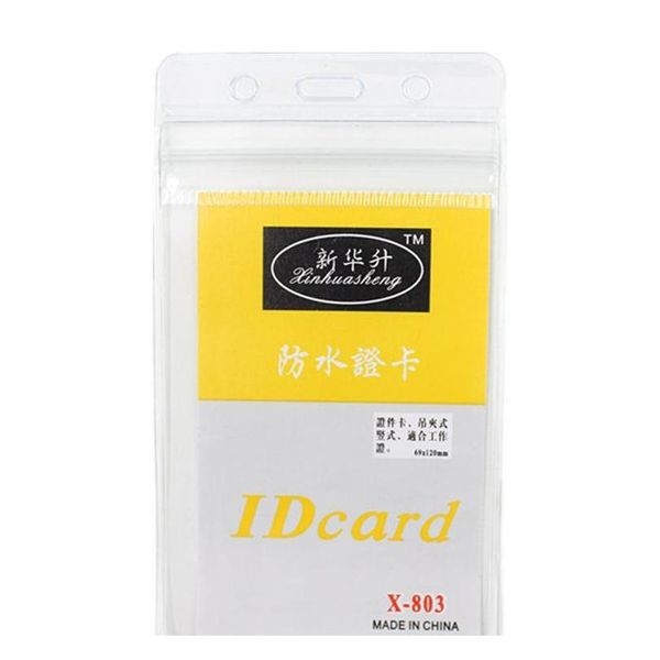 

10 pcs/set pvc vertical lanyard card holder waterproof soft working card soft transparency employee's card bags badge wmtoil pthome