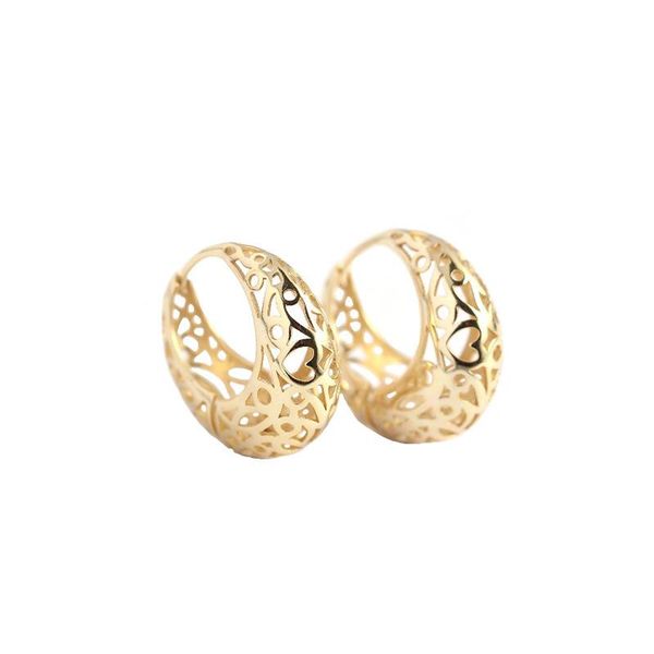 

925 sterling silver earring fashion wide side hollow oval ear ring big earring temperament metal style woman girl ear jewelry, Golden;silver