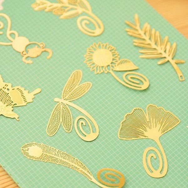 

cute kawaii gold metal bookmark paper clip antique plated butterfly dragonfly bookmarks korean statioenry creative gift