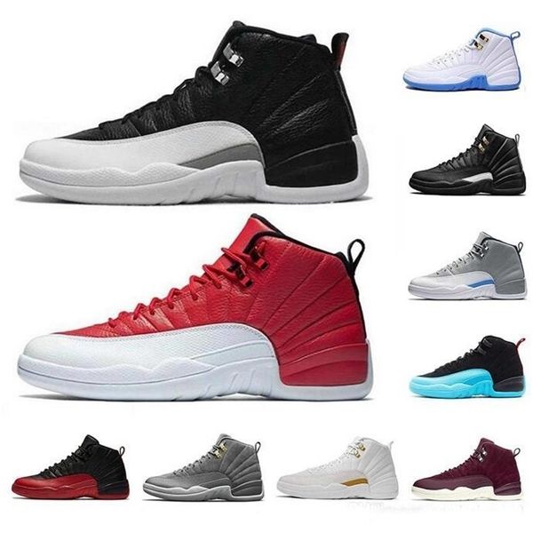 

new 12 premium deep royal blue suede 12s black nylon basketball shoes men sports shoes sneakers boots