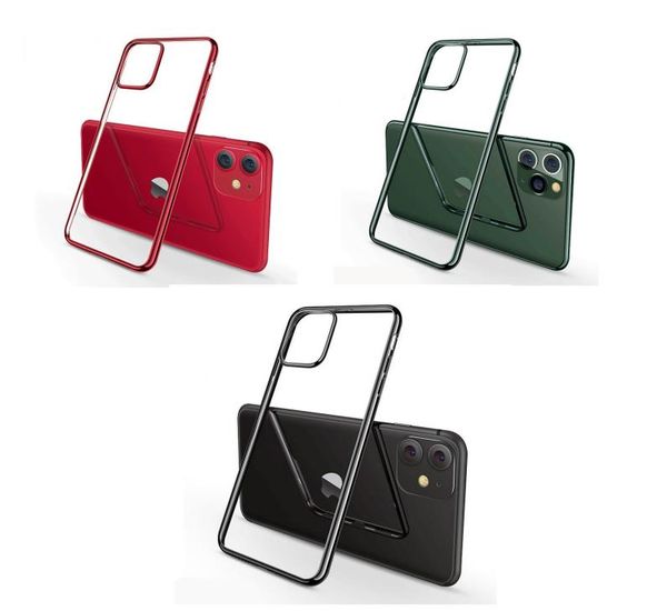 

luxury clear case for iphone 12 mini pro max shockproof soft tpu protective phone cover