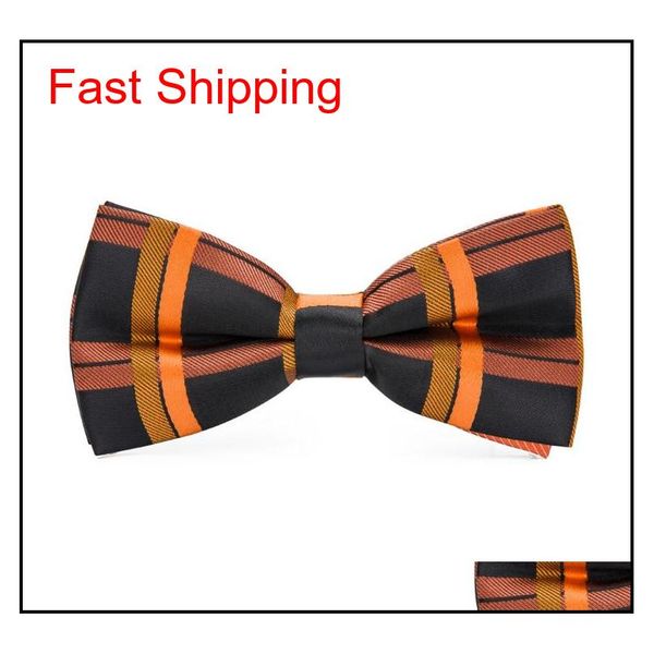 

black and gold squares jacquard men's bowties holesale wedding business party qylmcc new_dhbest, Black;gray