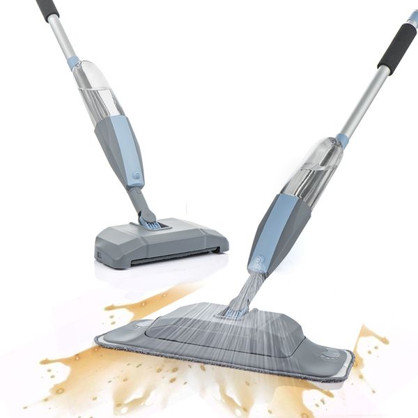 Spray Mop Sweep Aspirapolvere potente Lavapavimenti duri con pad lavabile in lavatrice in microfibra Spruzzo Strumento di pulizia Mop piatto T200703