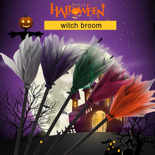 

fashionable stylish halloween decoration witch flying broomstick party dance costume props dress up delicate and festive
