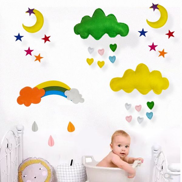 

creative non-woven cloud non-woven pendant ornaments hanging ornaments felt cloud kindergarten party decoration corridor hanging decoration