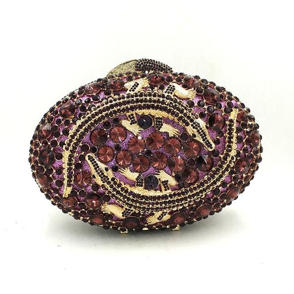 

дама невесты свадьба сумка элегантных кошельков женщины сумка вечера дорогие бриллианты двойного крокодил кристалл клатчи