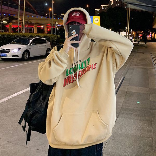 

2021 new spring new arrivals with male hoodies loose in fashion youth sports streetwear hip big gray lo9b, Black