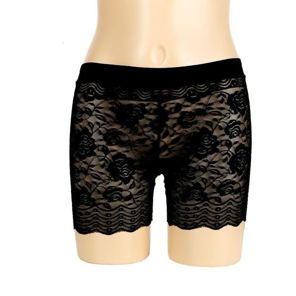 

fashion seamless summer shorts breathable anti-exposure hollow out lace flower breathable shorts for women girls, White;black