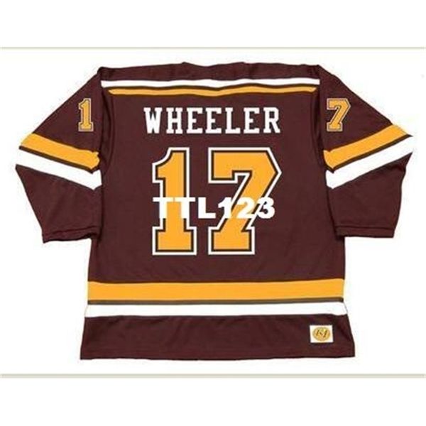 

421 #17 blake wheeler minnesota gophers 2007 away home hockey jersey or custom any name or number retro jersey, Black
