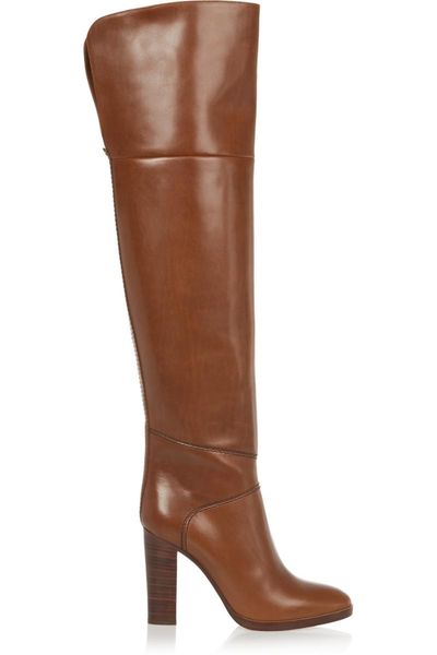 

boots women's brown chunky high heel over-the-knee womens, Black