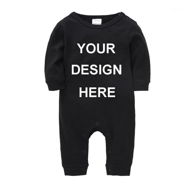 Footies Custom Born Baby Mädchen Jungen Strampler Solid Black White Infant Unisex Pink Jumpsuits Roupas De