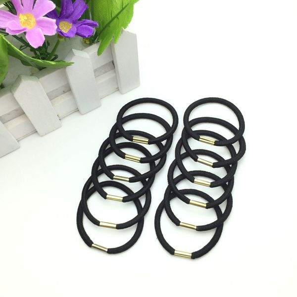 

20pcs/lot simple black elastic rubber bands ropes ponytail holder for women girls hair accessory 901, Slivery;white