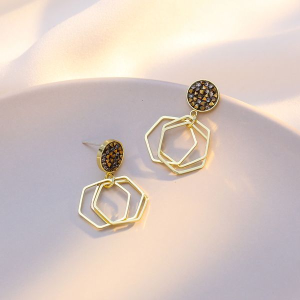 

popular korean style versatile diamond fashion women's net red earrings s925 tremella nail, Silver
