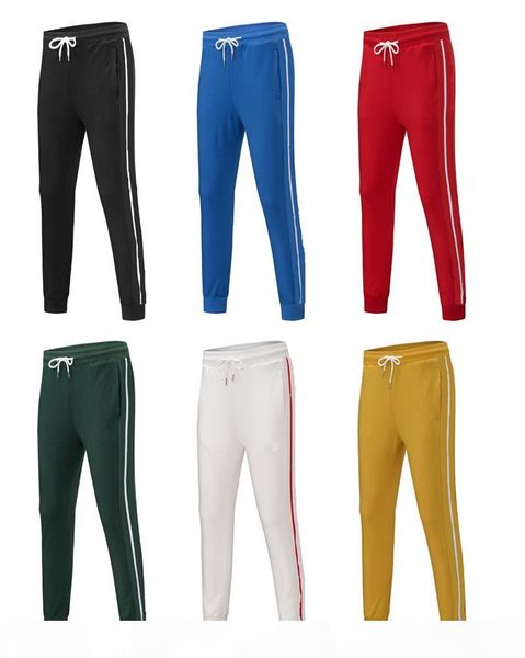 

мужские бегуны брюки случайные брюки хип-хоп unisex брюки мода sweatpants stripes panalled карандаш jogger брюки азиатский размер 8color k50, Black