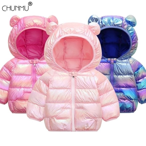 

baby girls jacket 2020 autumn winter jacket for girls coat kids warm hooded outerwear children clothes infant girls coat lj200828, Blue;gray