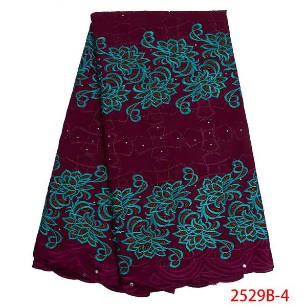 

ribbon 2021 swiss lace african fabric voile nigerian embroidery with stones ks2529b-4, Pink;blue