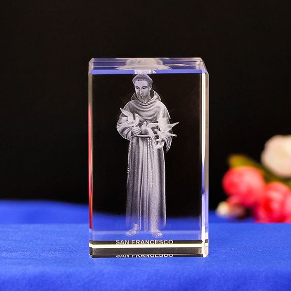 

2021 new laser engraved crystal night light jesus and peace doves shape led lighting children gifts wmw6