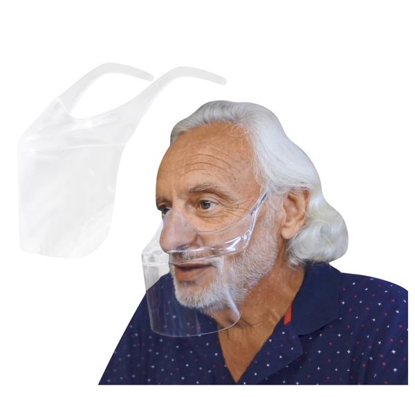 

factoryxzd1hold combine ear face durable protective fashion caps plastic transparent reusable mouth mask