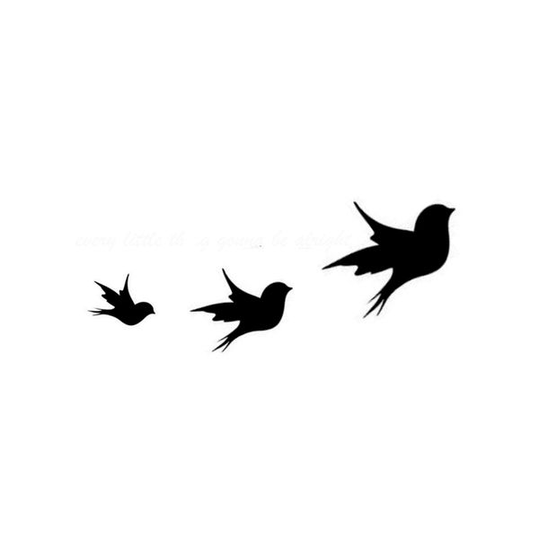 

19.5cm*7.9cm interesting three birds vinyl car sticker decal graphical black/silver c11-1039