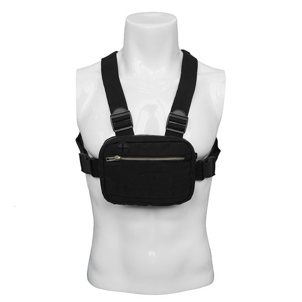 

sports running chest rig tactical mobile phone holder bag shoulder bag pack case outdoor running camping hiking black nylon