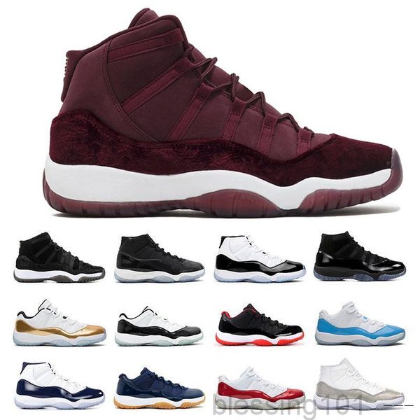 

men basketballs shoes jumpman 11 11s sneakers 25th anniversary heiress night maroon bred cool grey concord 45 low legend blue mens js-5