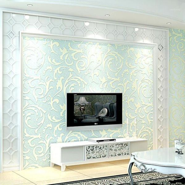

q qihang modern embossed environmental friendly non-woven bedroom living room tv background wallpaper 0.53m*10m=5.3m21