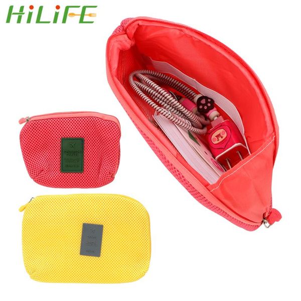 

hilife travel bag shockproof digital usb charger cable bag tidy earphone case organizer makeup cosmetic storage pouch