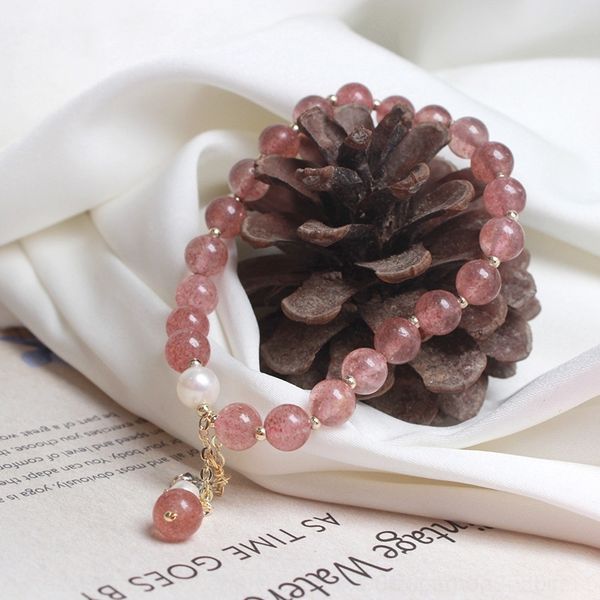 

ydbgc розовый кристалл клубничный кристалл женщин для бахромой браслет braceletstrawberry braceletkorean версия прекрасный и сладкий браслет, Golden;silver