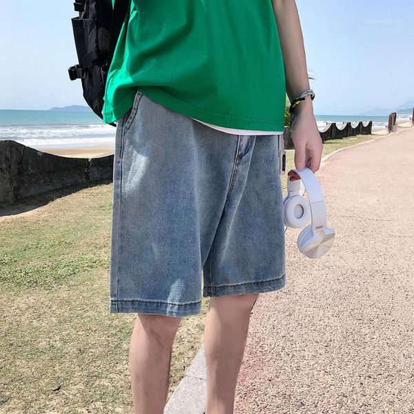 

men's shorts 2021 spring and summer harajuku korean ins trend beach hawaii hole casual denim loose comfortable m-2xl1, White;black