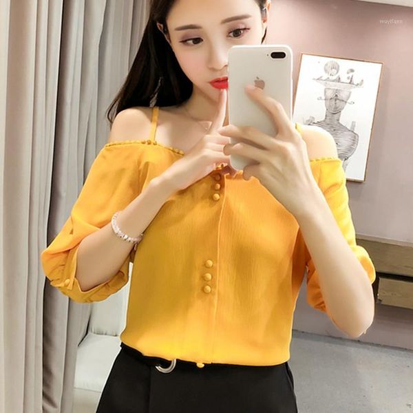 

womens and blouses lace chiffon blouse off shoulder shirts ladies blusas femininas elegante korean fashion clothing1, White