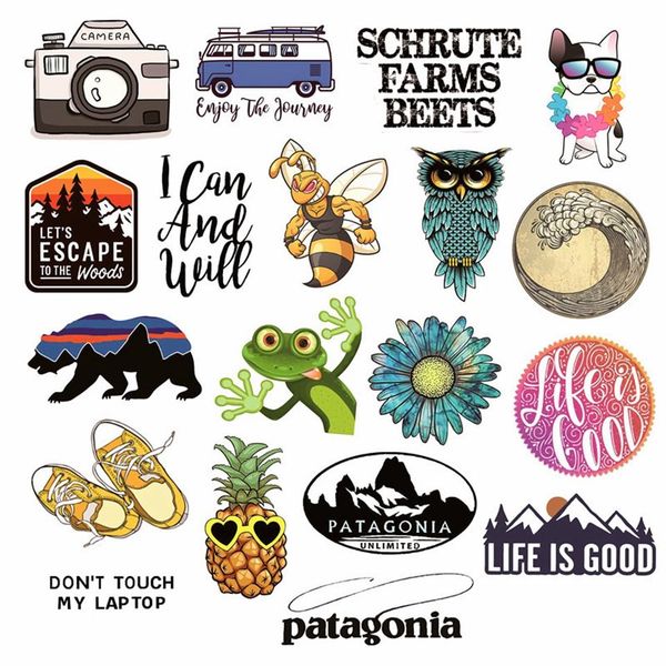 

19pcs cool stickers scrapbook skateboard lapstiker kids toys racing motorcycle graffiti racing waterproof suitcase stickers qylyzk