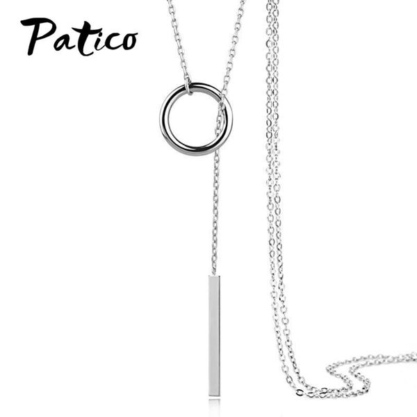 

chains 925 sterling silver pendant necklaces for women long chain creative fresh jewelry cubic zirconia wedding anniversary gift