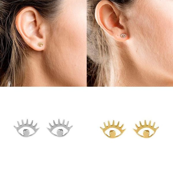 

luxury bling star eyes s925 sterling silver stud earring for women golden silver earrings girl ear bone zircon earrings1