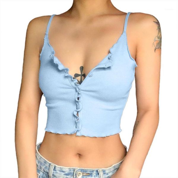 

women's tanks & camis women's fashion solid color camisole summer personality single-breasted boat neckline backless /by1, White