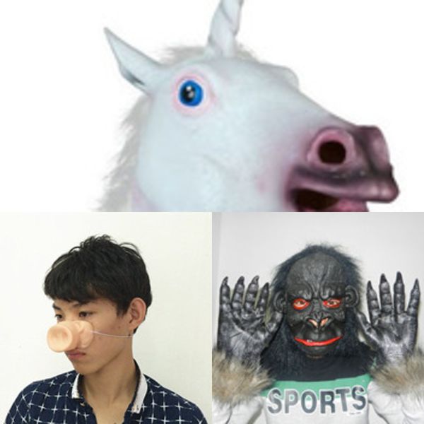 

character halloween gaga play latex mask lady wear sun glasses funny du mouth girl's sell meng useful product